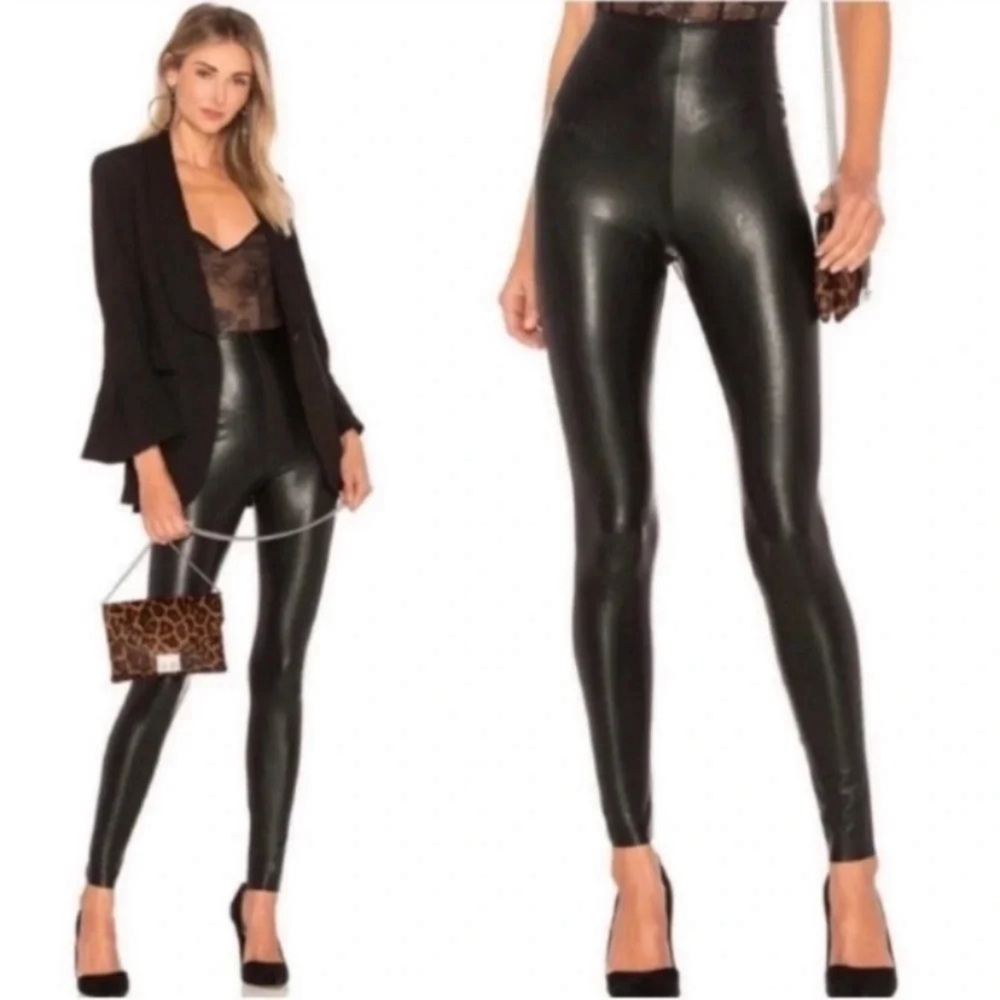 Commando Faux Leather Leggings Black Size Medium Petite